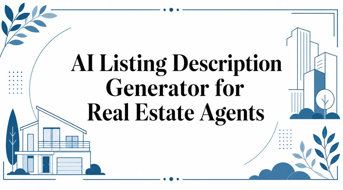 AI Listing Description Generator for Real Estate Agents
